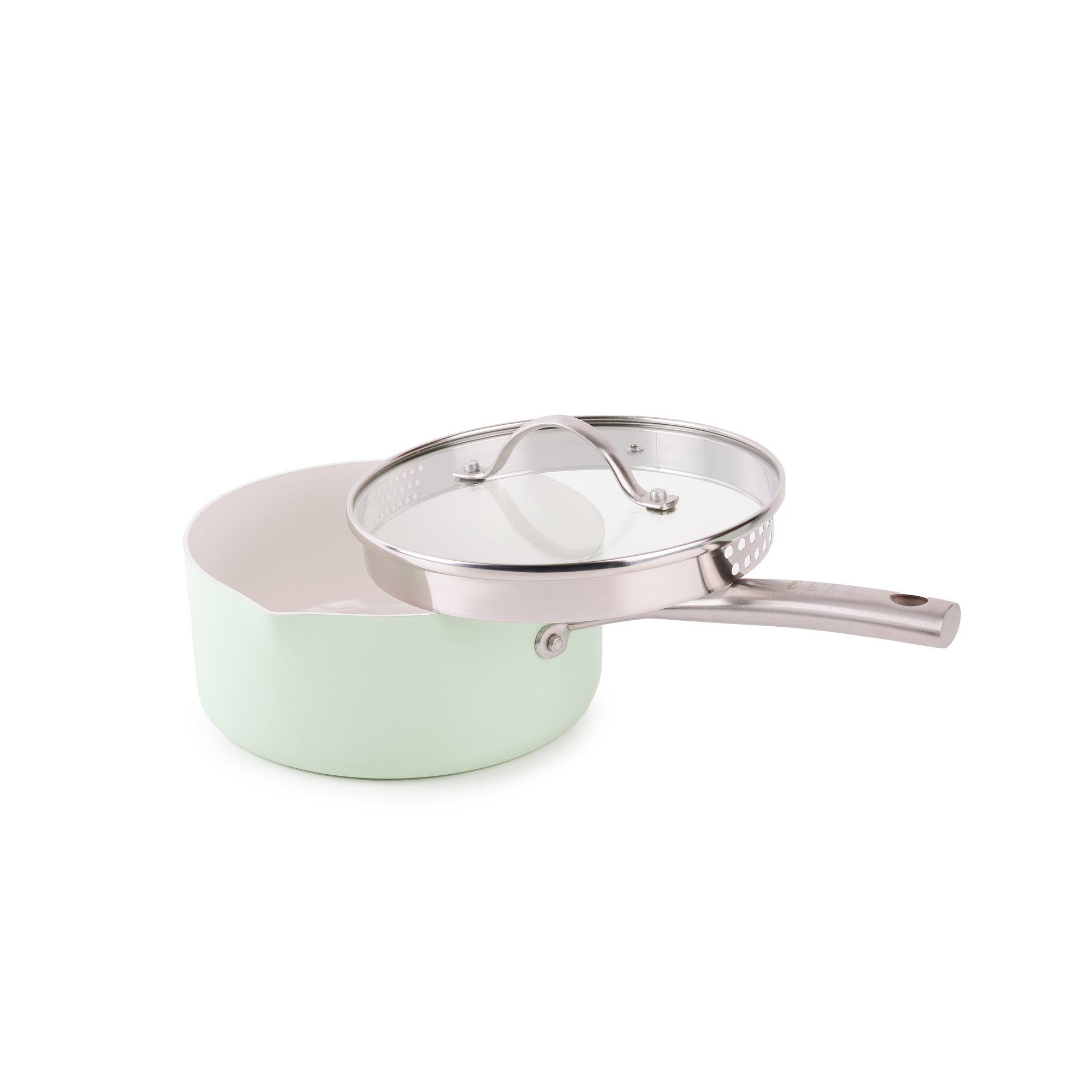 ELLE Home 6 Piece Saucepan Set – Ceramic Non-Stick Induction Cookware, Glacier