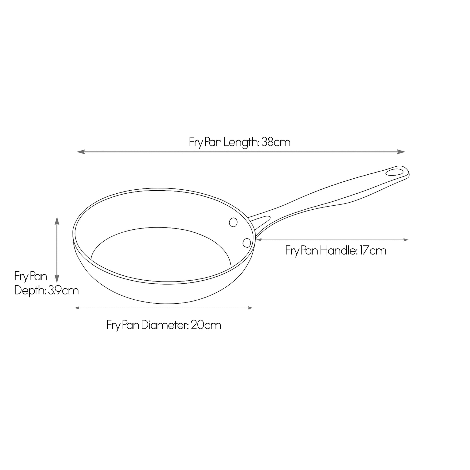 ELLE Home Helene Ceramic Non-Stick Frypan Set – 3pc Induction Cookware, Apricot