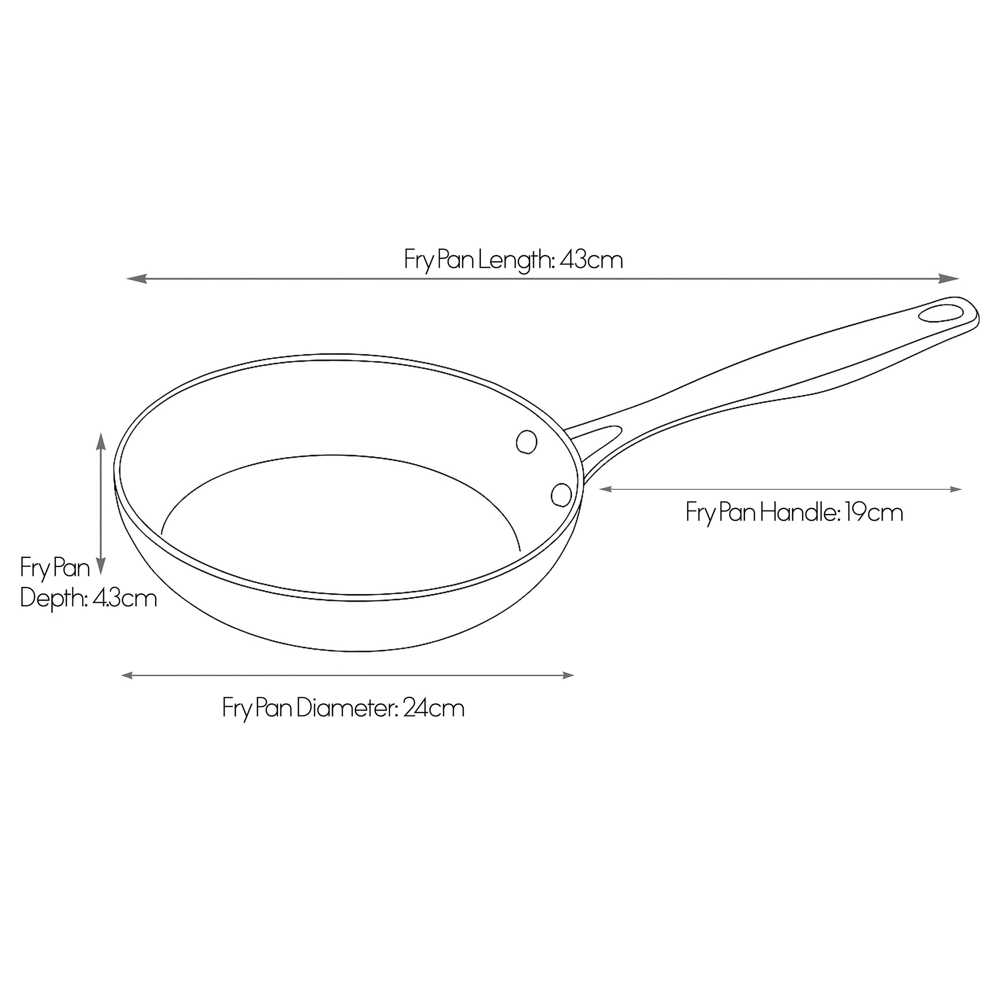 ELLE Home Helene Ceramic Non-Stick Frypan Set – 3pc Induction Cookware, Apricot