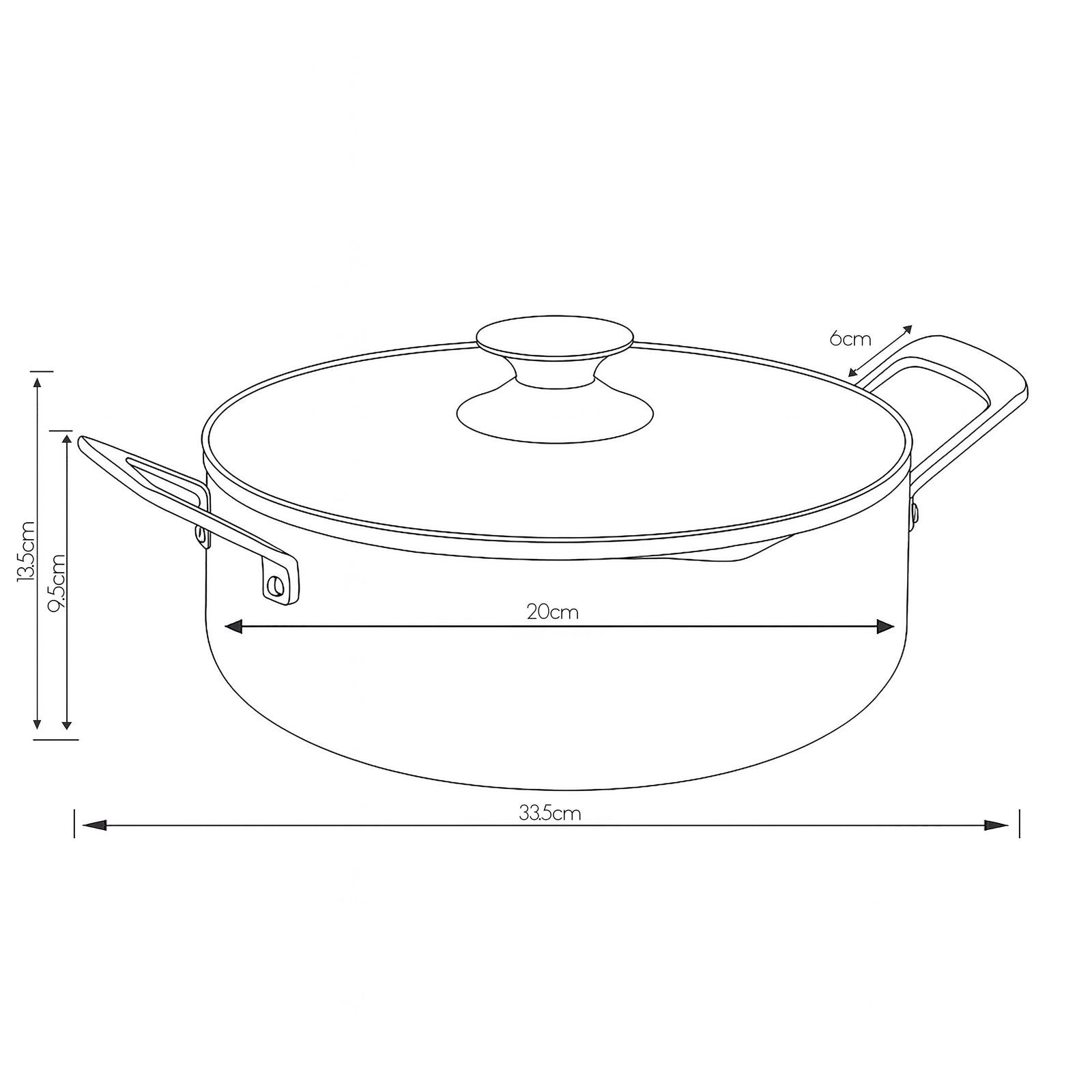 Casserole Pot with Lid 24cm
