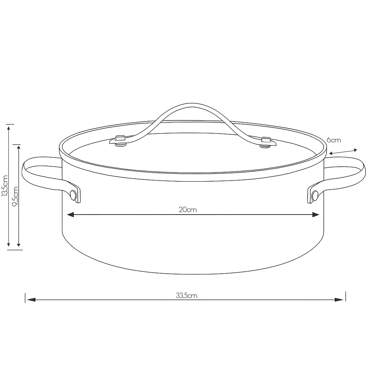 Casserole Pot with Lid 24cm