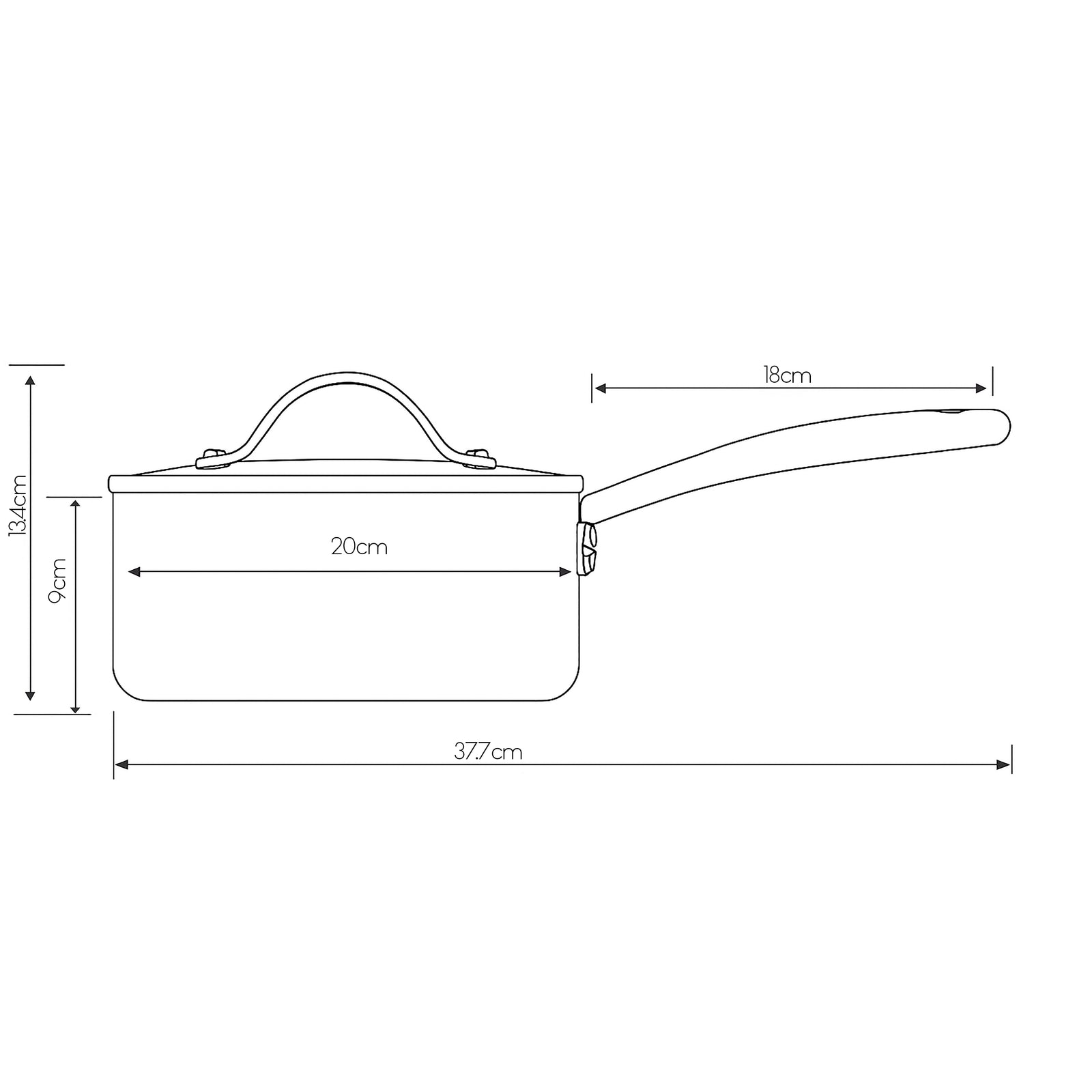 Medium Saucepan with Lid 20cm