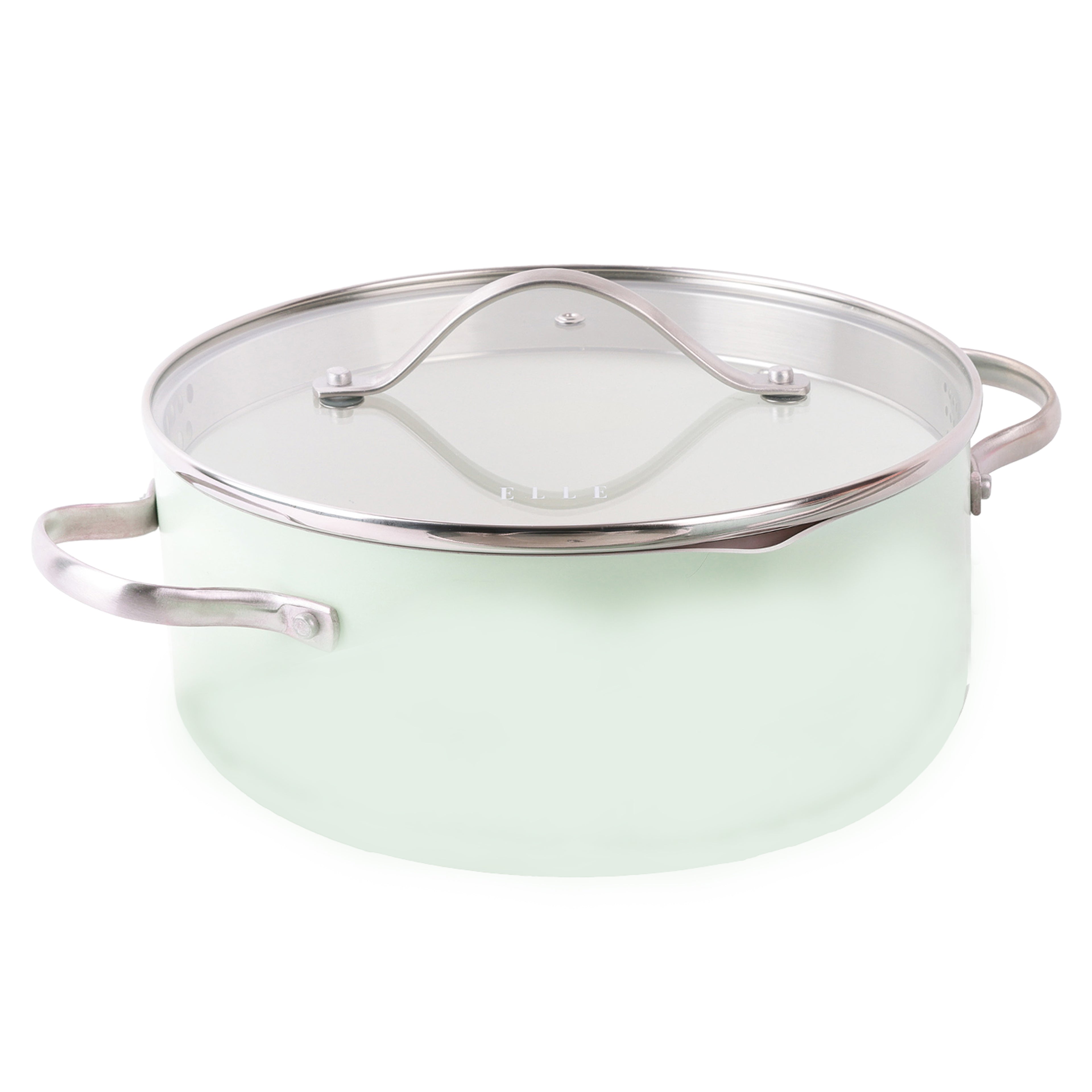 ELLE Home 6 Piece Saucepan Set – Ceramic Non-Stick Induction Cookware, Glacier