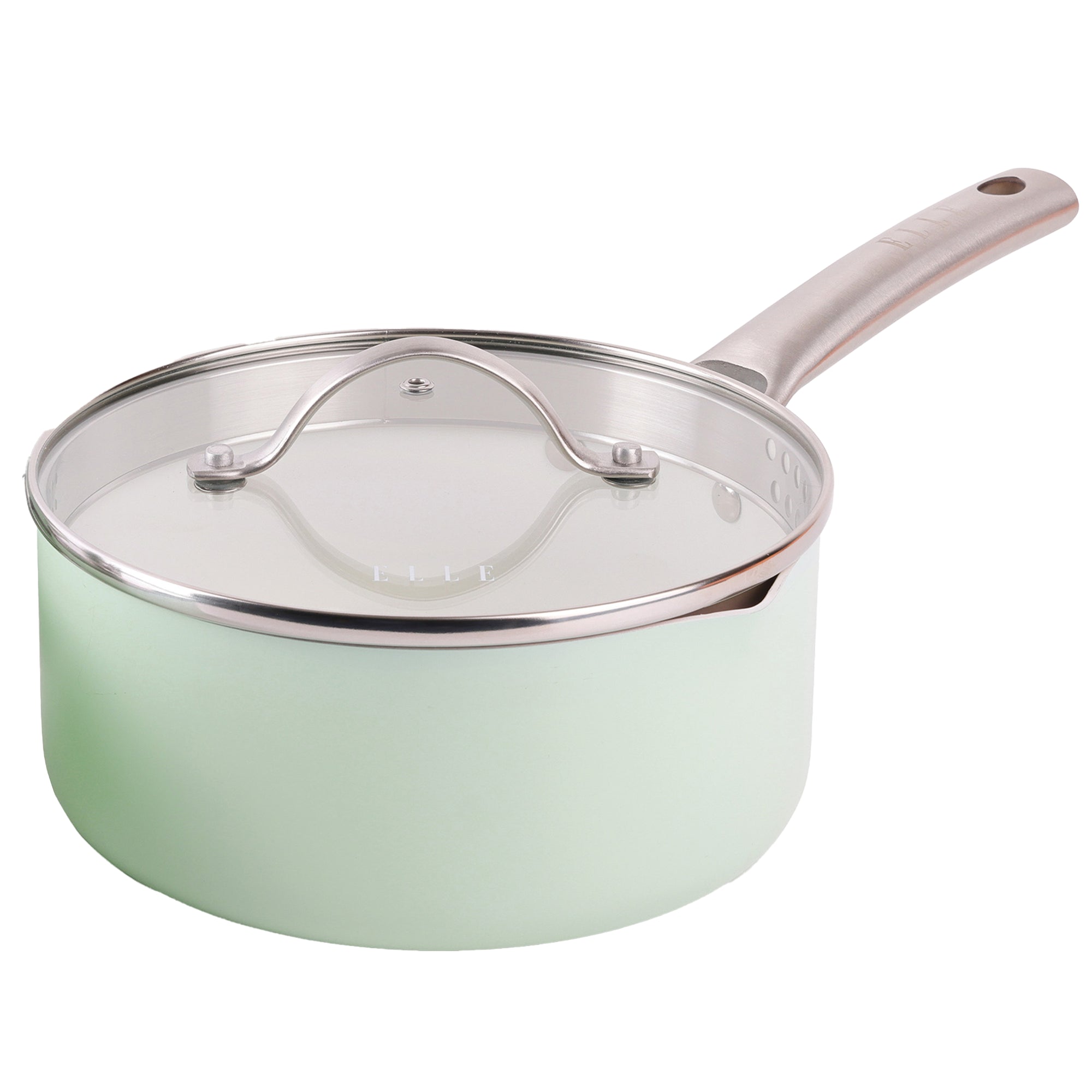 ELLE Home 6 Piece Saucepan Set – Ceramic Non-Stick Induction Cookware, Glacier