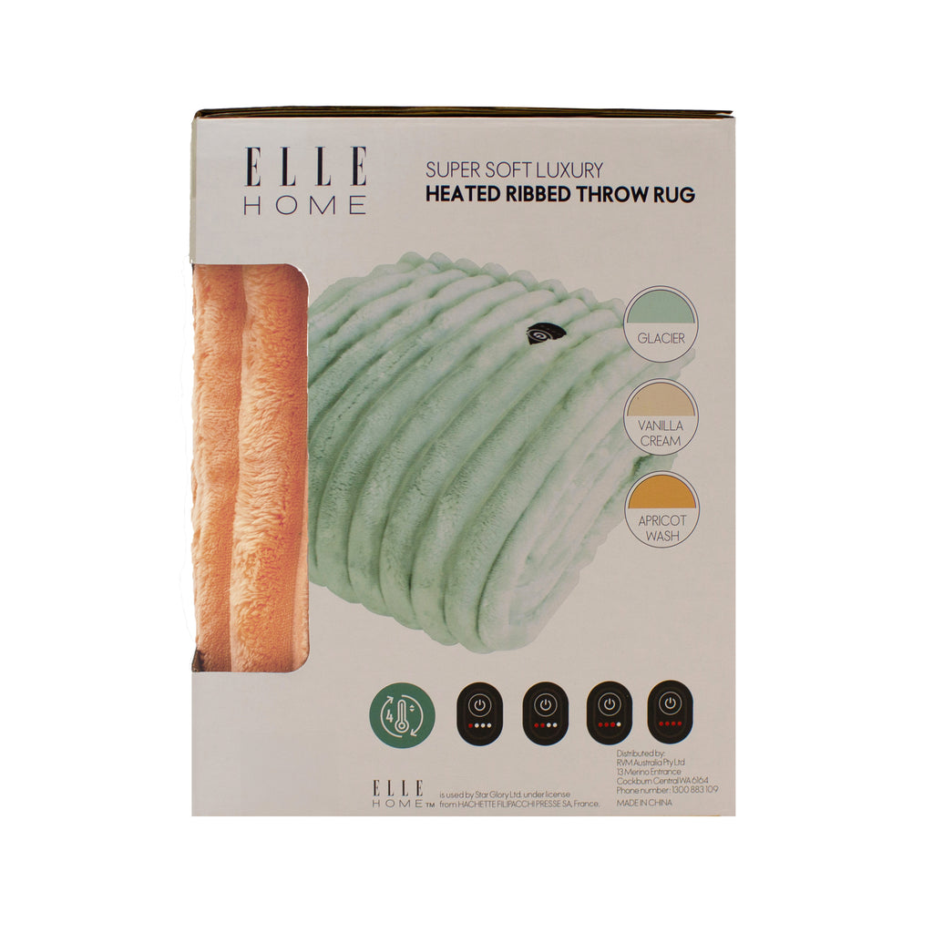 ELLE Heated Throw Blanket – Apricot Wash
