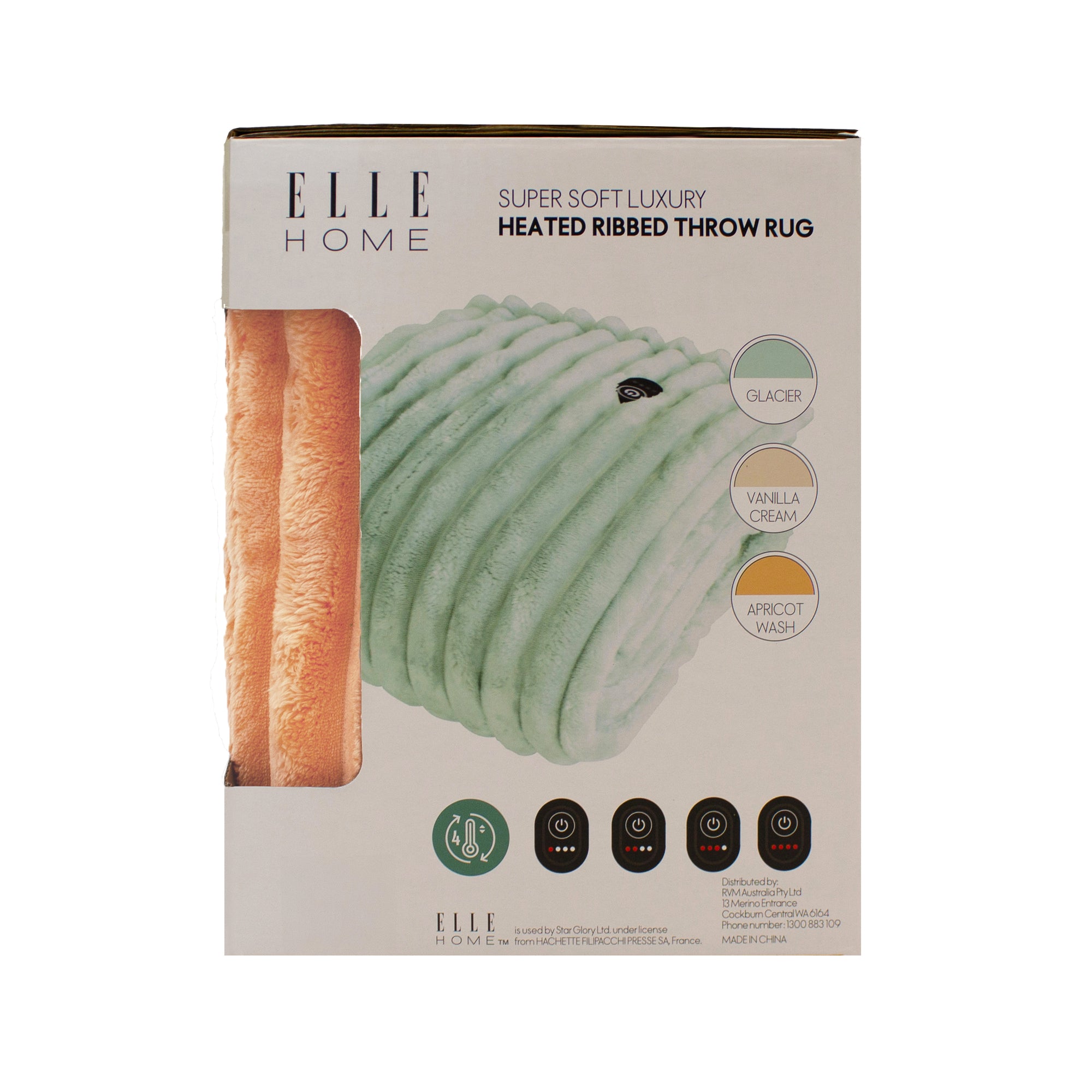 ELLE Heated Throw Blanket – Apricot Wash