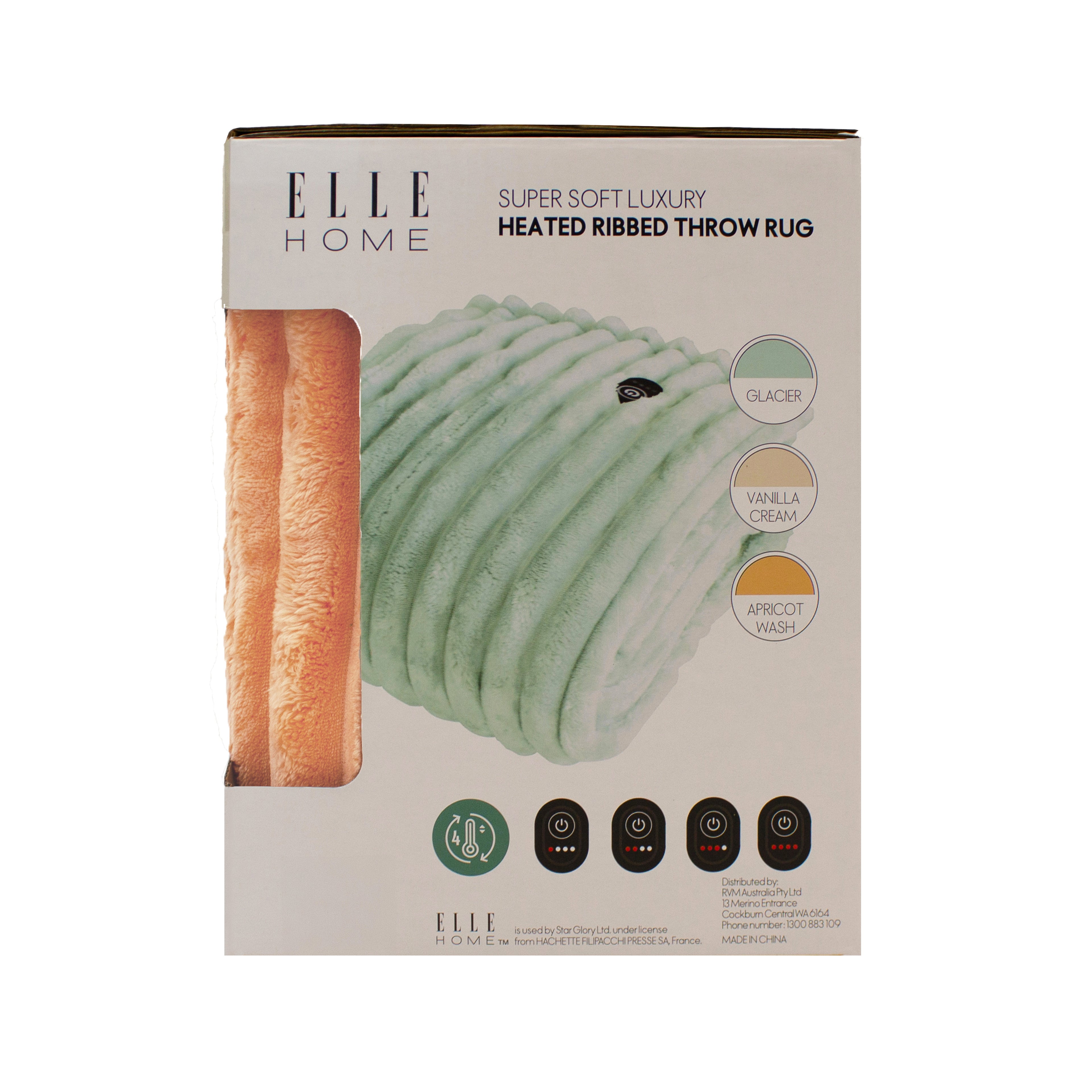 ELLE Heated Throw Blanket – Apricot Wash