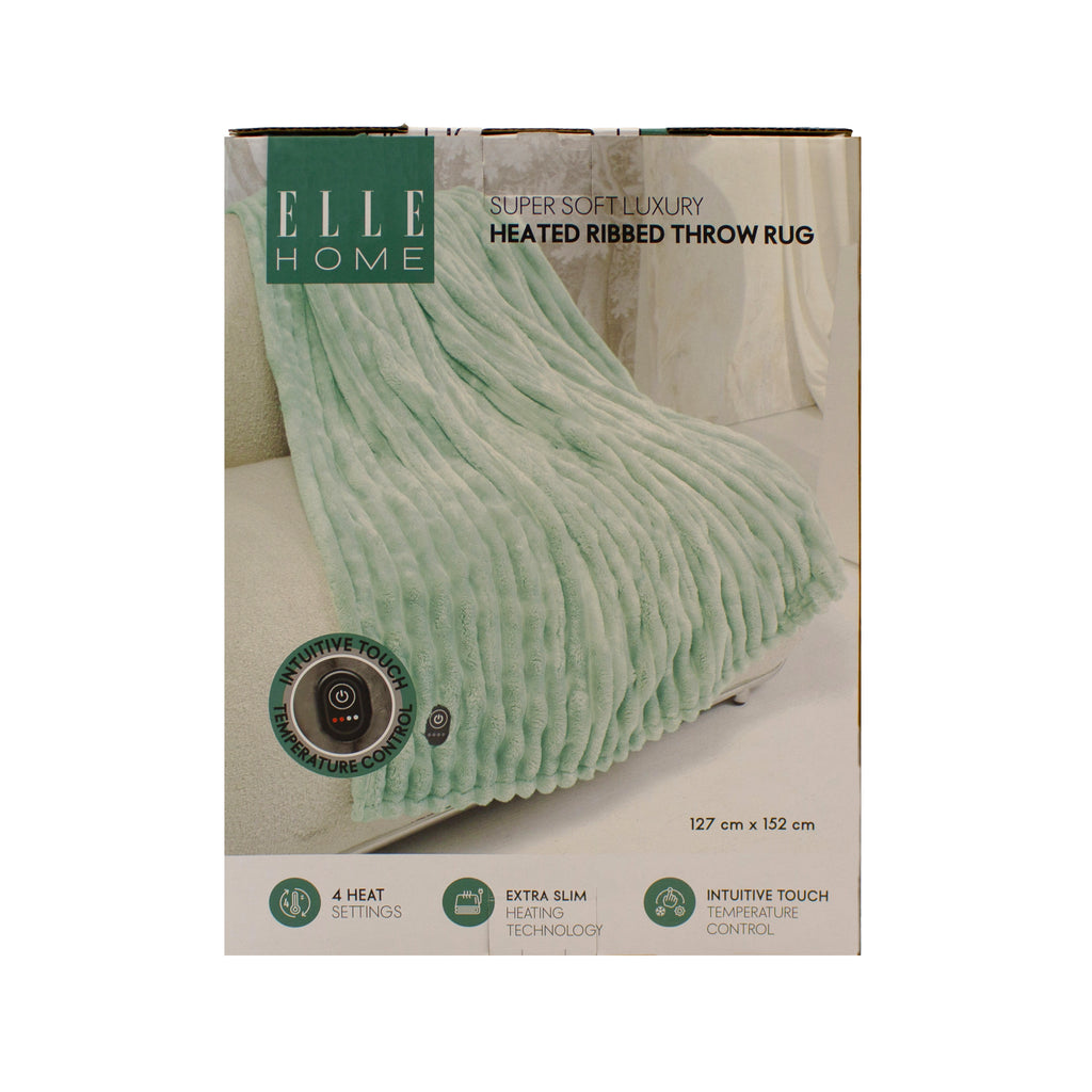 ELLE Heated Throw Blanket – Glacier