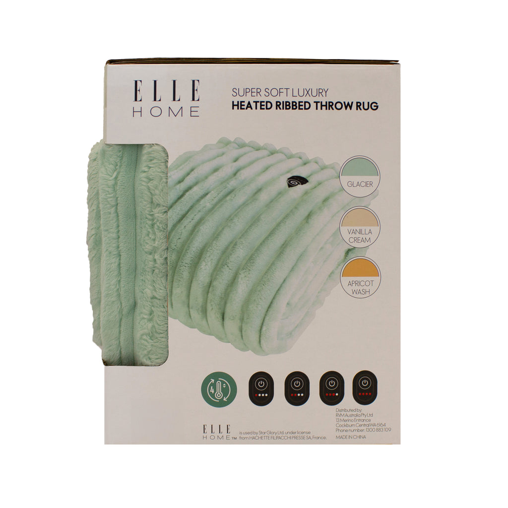 ELLE Heated Throw Blanket – Glacier