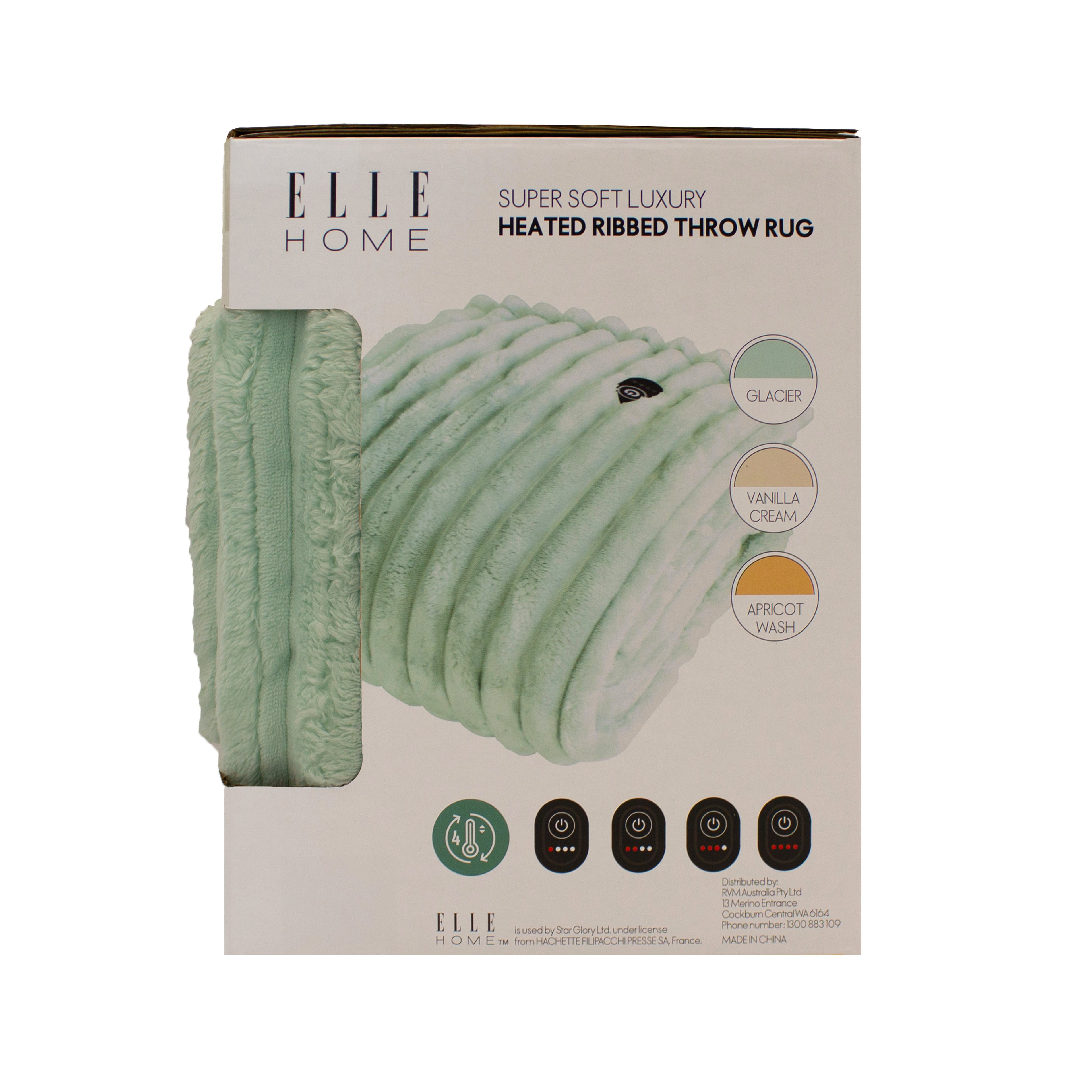 ELLE Heated Throw Blanket – Glacier