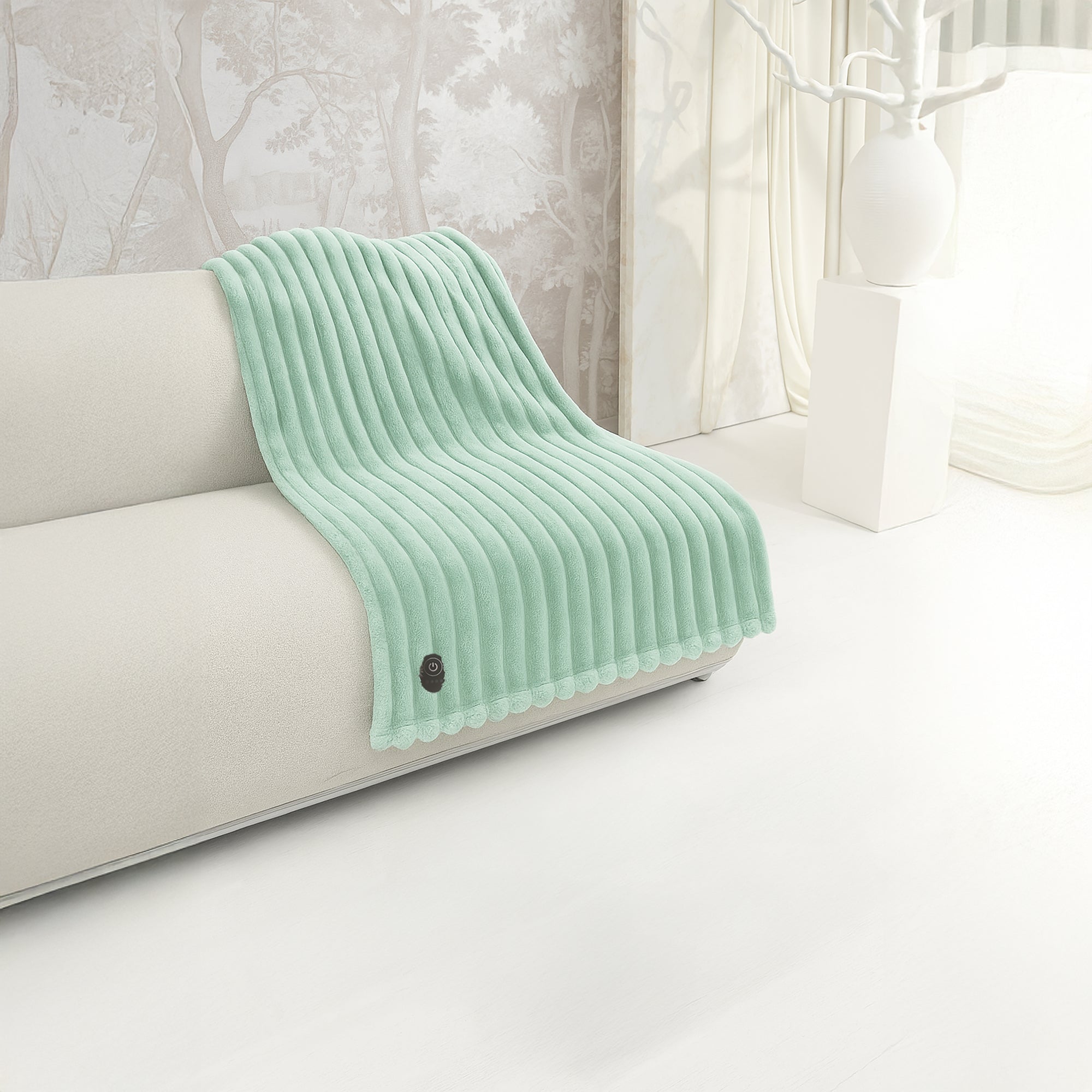 ELLE Heated Throw Blanket – Glacier