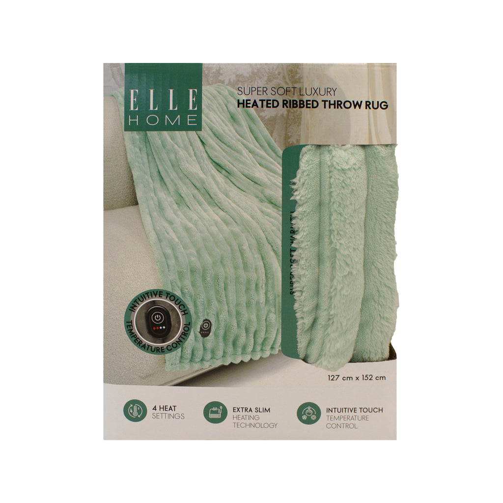 ELLE Heated Throw Blanket – Glacier