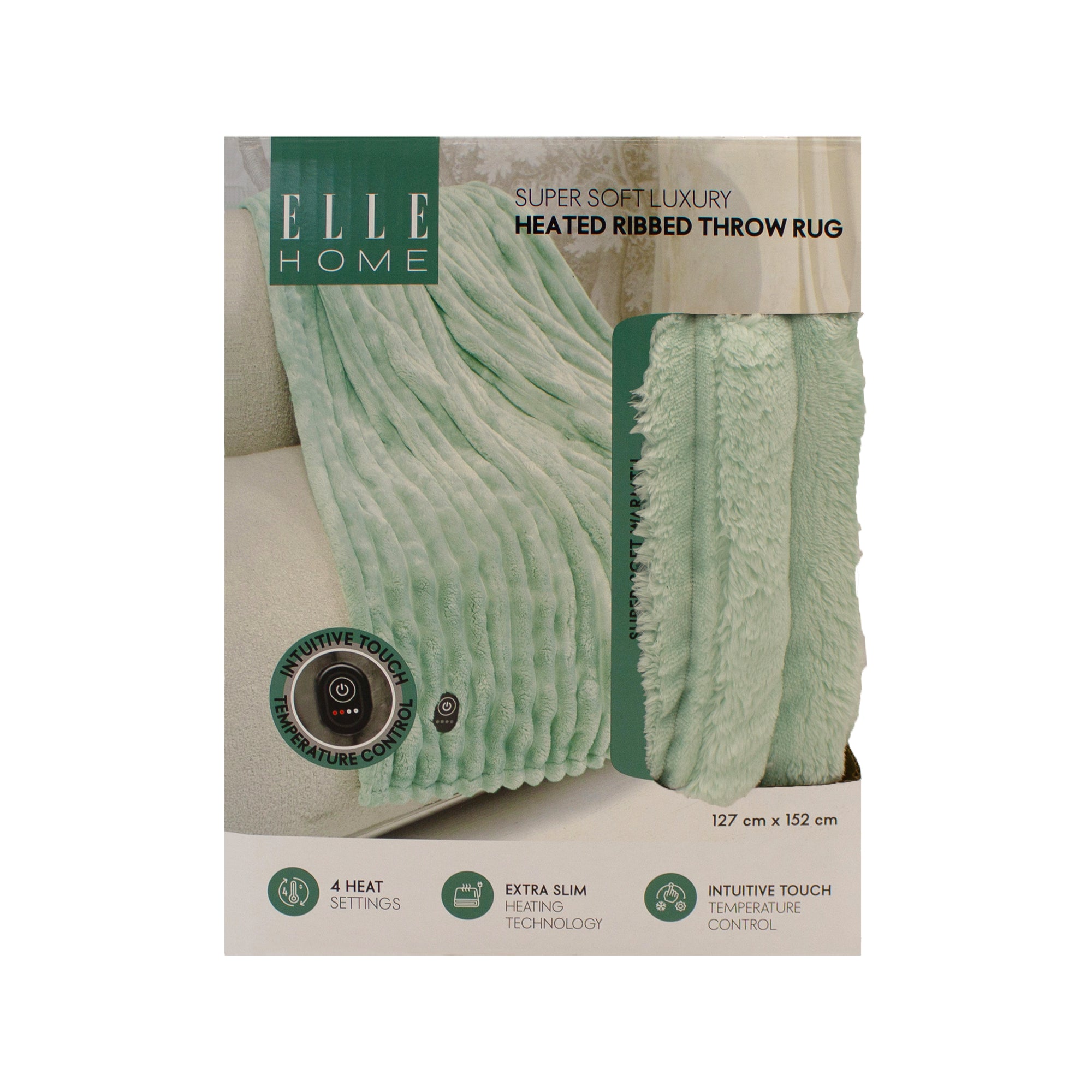 ELLE Heated Throw Blanket – Glacier