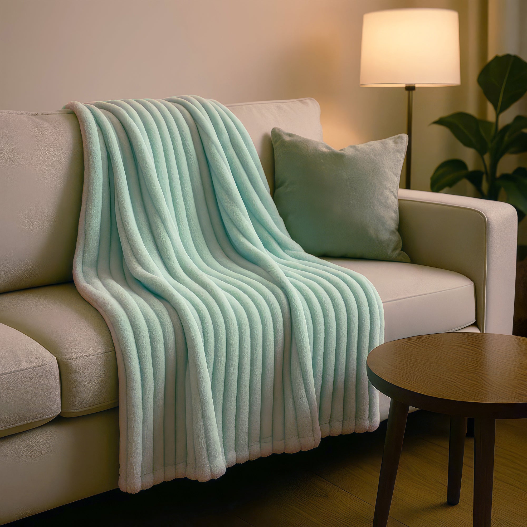 ELLE Heated Throw Blanket – Glacier