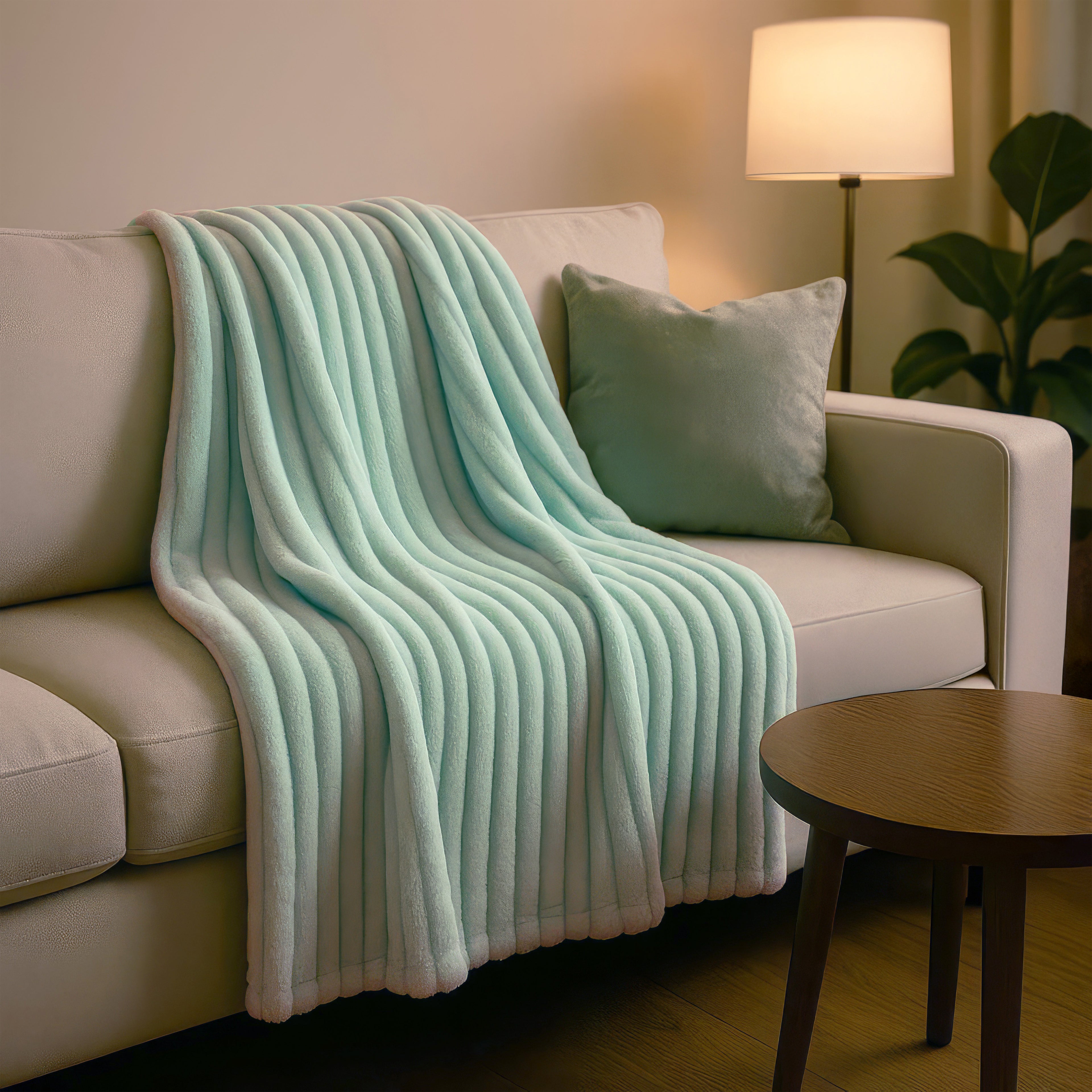 ELLE Heated Throw Blanket – Glacier