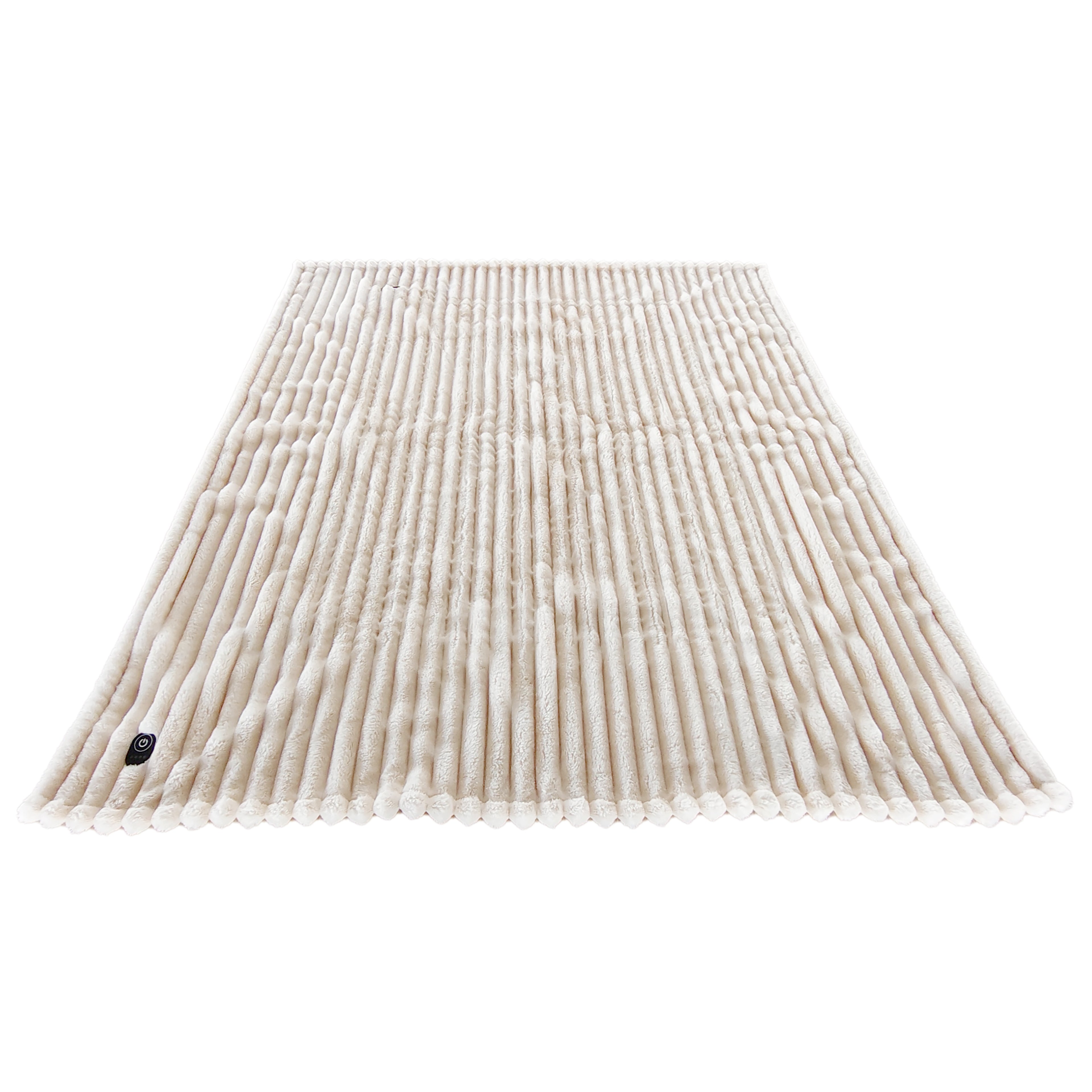 ELLE Heated Throw Blanket – Vanilla Cream