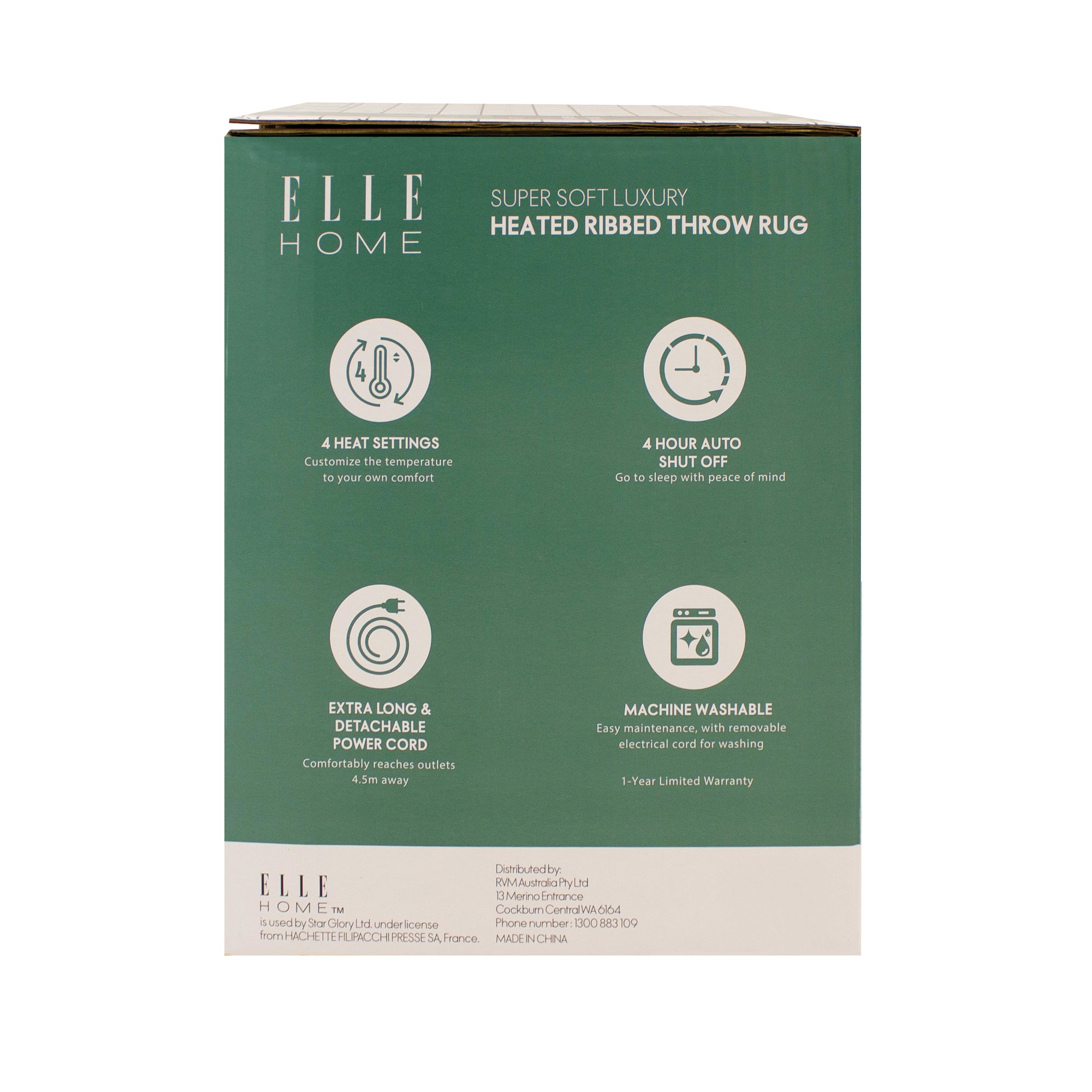 ELLE Heated Throw Blanket – Vanilla Cream