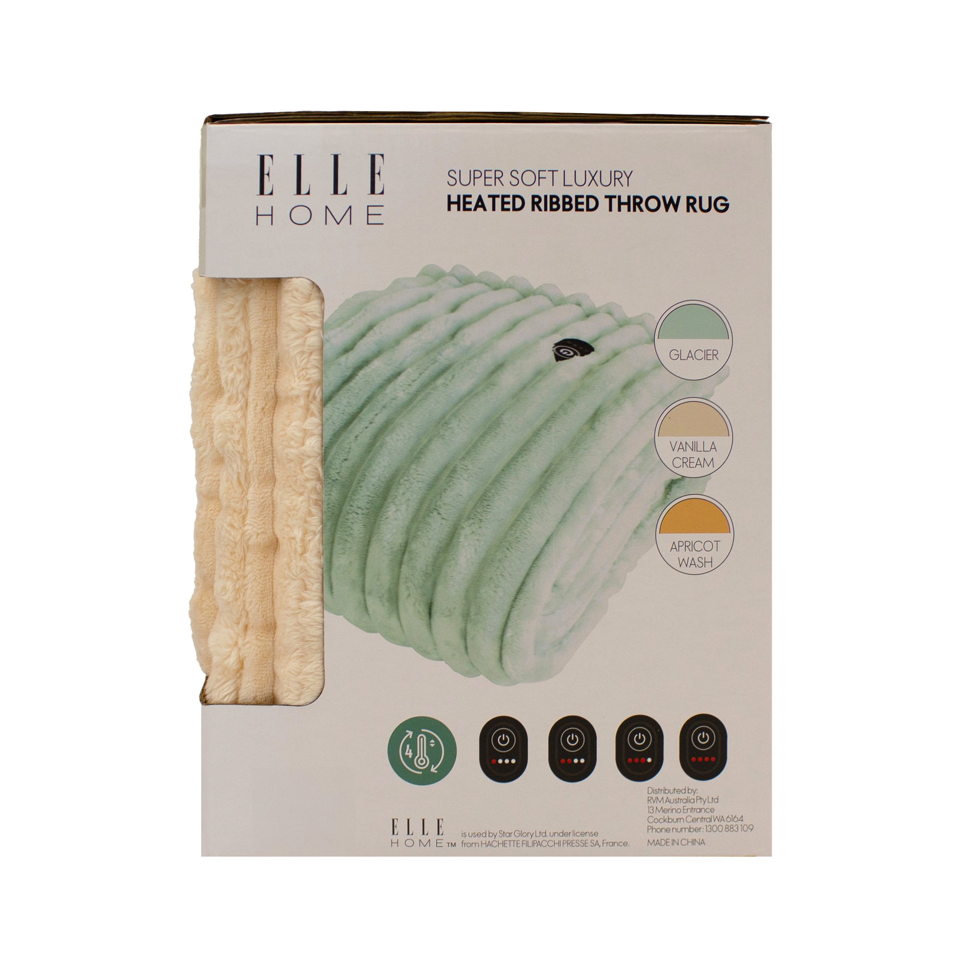 ELLE Heated Throw Blanket – Vanilla Cream